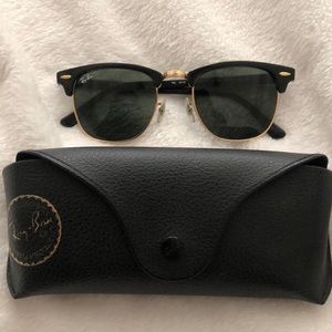 Ray Ban black with gold detail